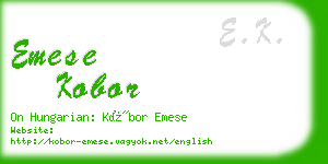 emese kobor business card