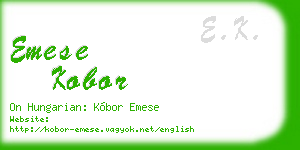 emese kobor business card